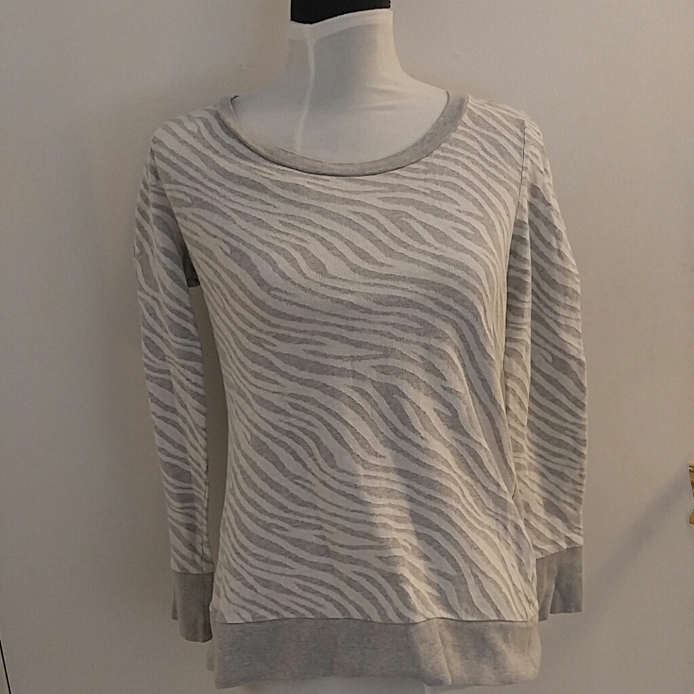 Banana Republic gray zebra sweatshirt